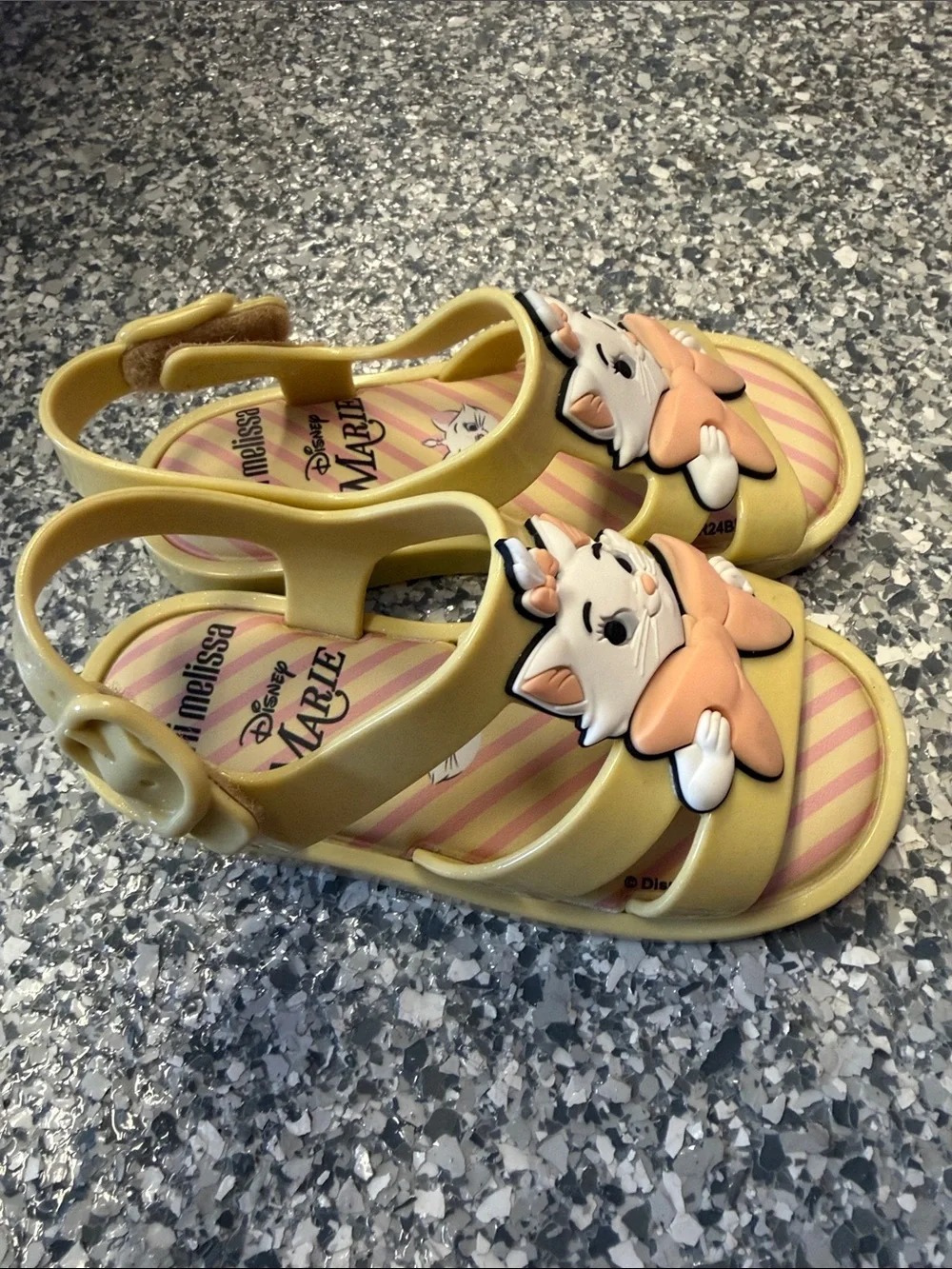 Mini Melissa Yellow Marie Bow Girls' Sandals
